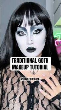 Traditional GOTH Makeup Tutorial #makeuptutorial #makeupchallenge #goth #makeuptransformation
