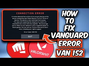 HOW TO FIX VALORANT ERROR CODE VAN 152 | FIX VALORANT VANGUARD ERROR (2026)