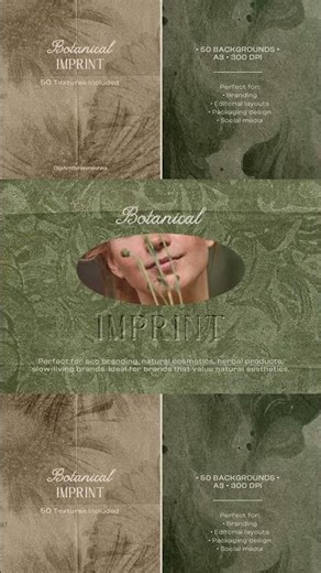 Botanical Imprint - Organic Papers Graphic Download