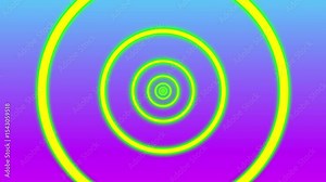 Round circles loops animation , road leading into a tunnel with concentric Sky circle animation on a background.