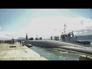 USS Florida (SSGN 728) mooring pierside at Souda Bay, Greece