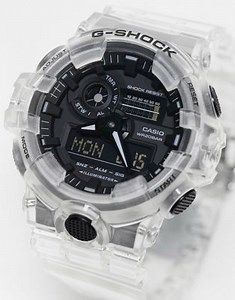 Casio G-Shock skeleton series watch in clear and black | ASOS