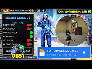 OB51 FREE FIRE MOD MENU 🔥 UNLIMITED DIAMOND HACK 🔥 FF MOD MENU APK 2025