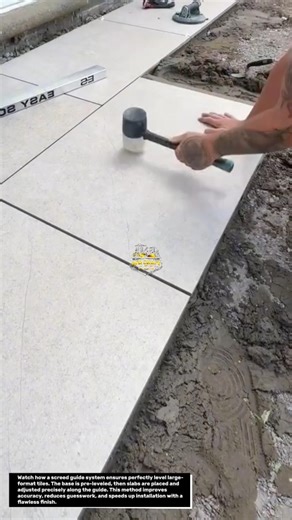 Perfect Large Tile Alignment! Easy Screed System for Fast Patio Installation