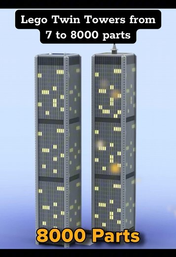 Lego Twin Towers Build Comparison: 7 vs. 8000 Parts