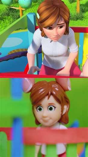 Mommy Helps JJ Go Down The Slide 🤱 cocomelon #toys #kidssongs