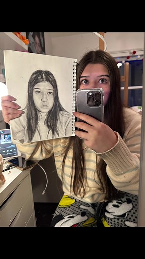 Capturing My Reflection: Drawing Myself in the Mirror