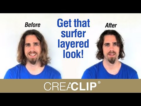 How to cut Men's Layer haircut long hair- Get that surfer layered look!
