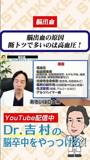 脳出血の原因 断トツで多いのは高血圧！ #脳出血 #高血圧 #脳卒中 #脳出血 #くも膜下出血 #兵庫医科大学 #医学生 #研修医
