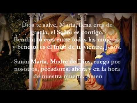 Catholic Prayers - Hail Mary, Spanish