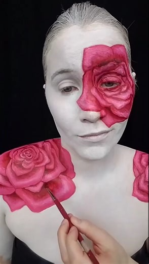 Paint the roses red Queen of Hearts makeup transformation