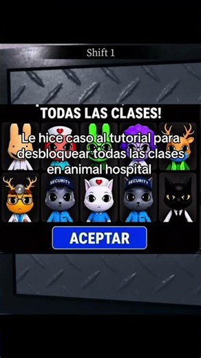 El tutorial para desbloquear todas las clases en animal hospital :)