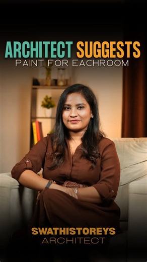 Swathi | Architect | Interior Designer on Instagram: "Architect suggests paints for eachroom✨ . . . [Paints, Living room, Kitchen, Architect]"