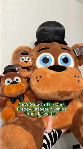 NEW Glow-In-The-Dark Freddy Fazbear Plushies #freddyfazbear #fivenightsatfreddys #fnaf #fnaf2movie