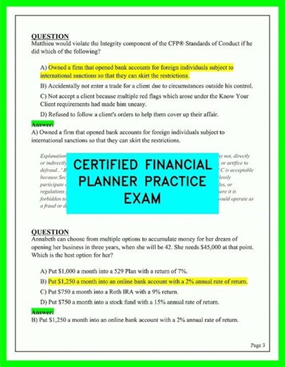 2026 CFP Practice Exam | Pass the Certified Financial Planner Test on Your First Attempt