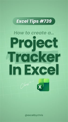 Why is no one talking about this Excel Tracker?! 🤯 In this tutorial you'll learn how to create a dynamic Project Tracker in Excel! #excel #spreadsheets #workhacks #accounting #exceltips | Excelbychris