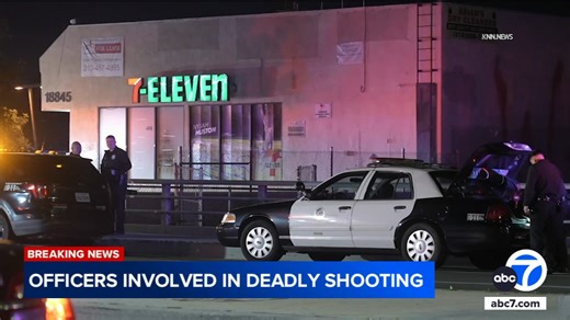Suspect shot, killed by LAPD officers in 7-Eleven parking lot in Reseda
