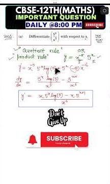 differentiation | 12th math NCERT differentiation | CBSE 12th math pyq