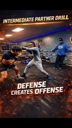 🔥DEFENSES CREATES OFFENSE🔥 INTERMEDIATE BOXING PARTNER DRILL🥊 #boxing # boxeo #boxingtraining