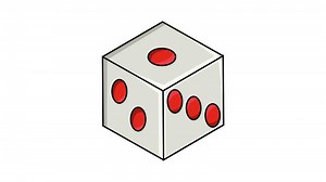 Download animated video forming a dice icon for free
