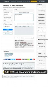 Base64 to Hex Converter (Hex to Base64) – Online, Fast, Free — in 30 seconds #Encoding #Decoding