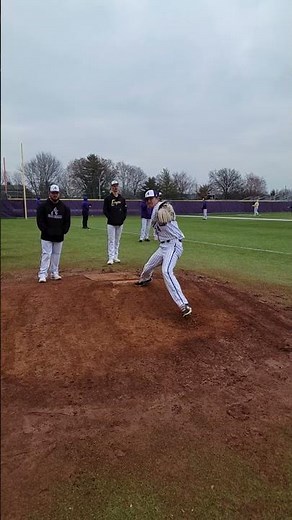 What Do You See?? College Pitcher Slow Motion Mechanics Knuckle Curve Ball