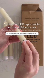 5.9K views · 61 reactions | My favorite LED taper candles are a cyber Monday deal. If you don’t like open flame candles in your home (like my hubby), these are perfect for you! https://urlgeni.us/amzn/FlamelessIvoryLEDTaperCandles | Eleanor Rose Home | Facebook