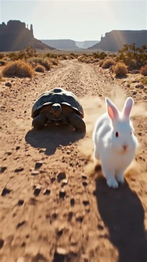 the race between rabbit and turtle #animation #funny #youtubeshorts #fun #animals #patience
