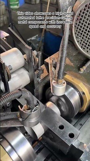 The Precision of Production: High-Speed Metal Lathe in Action