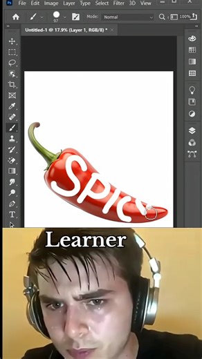 Sachin | Photoshop Expert on Instagram: "Creative Chilli Manipulation in Photoshop Day 34/50 learning photoshop . . . #viral #shorts #design #photoshop #graphicdesign"