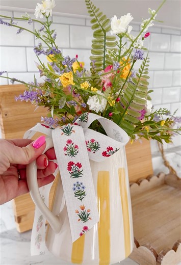 Spring Kitchen Counter Decor Flowers, Colorful Faux Wildflower Bouquet for Pitcher Vase, Easter Table Centerpiece Idea, Mother’s Day Gift - Etsy