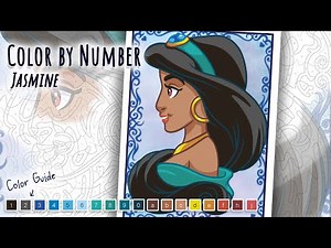 Coloring by Number a Disney Princess Mystery Portrait