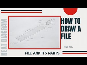 Hand file drawing | How to draw hand file | Hand file kaise draw kare @MECHANICAL_DRAWINGS