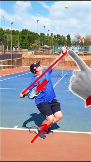 Serve trophy position