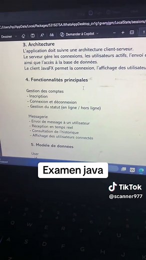 🚀 J’ai développé une mini application de messagerie instantanée en Java 17 inspirée de WhatsApp. 💻 L’application fonctionne avec une architecture client-serveur : \t•\tle serveur gère les connexions et les messages \t•\tles clients peuvent envoyer et recevoir des messages en temps réel. ⚙️ Technologies utilisées : \t•\tJava Socket Programming \t•\tMultithreading \t•\tBase de données MySQL 📡 Résultat : plusieurs utilisateurs peuvent discuter en temps réel comme dans une vraie application de me