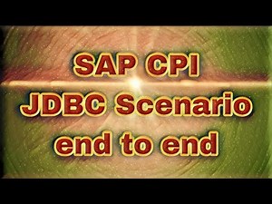 HTTP to JDBC scenario in sap cpi