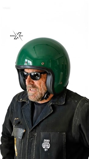 Ride with style, not bulk. 🏍️ Our Vintage Low Profile Helmet gives you that sleek look bikers love—DOT approved for safety, crafted for comfort, built for rebels.🔥 | RebelXion