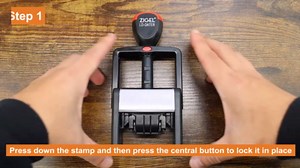 ZIGEL Self Inking Heavy Duty Style Customizable Office Date Stamp - Multiple Ink Color Options and Fonts