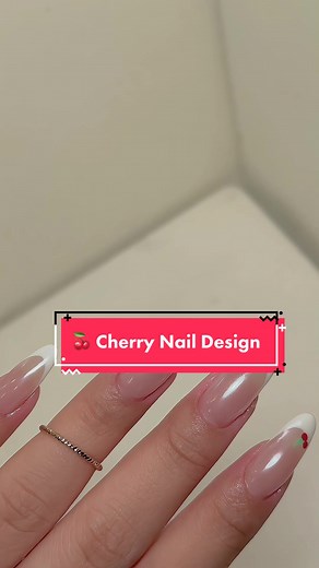 Cherry Nails Design Ideas for French Manicure | Bestudio Nail Art