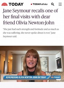 30K views · 2.7K reactions | Remembering Olivia. ♥️ The full Today Show interview here: https://www.today.com/popculture/popculture/jane-seymour-recalls-one-final-visits-olivia-newton-john-rcna42194 | Jane Seymour | Facebook