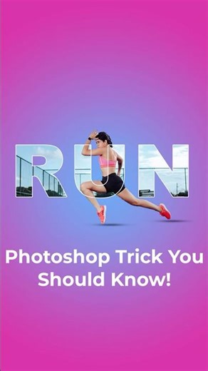 Amazing RUN Text Effect in Photoshop! 🔥 | Photoshop Shorts