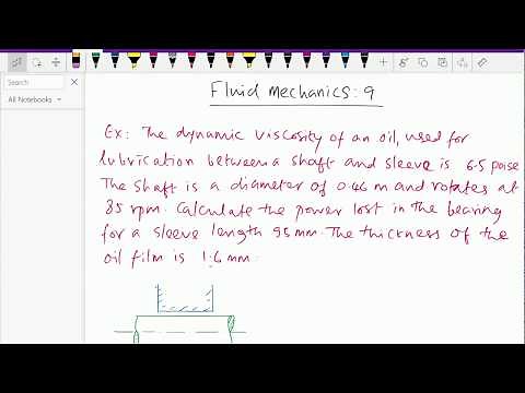 Fluid mechanics : - ( Viscosity ; Shaft and sleeve ; solving problem ) - 9.