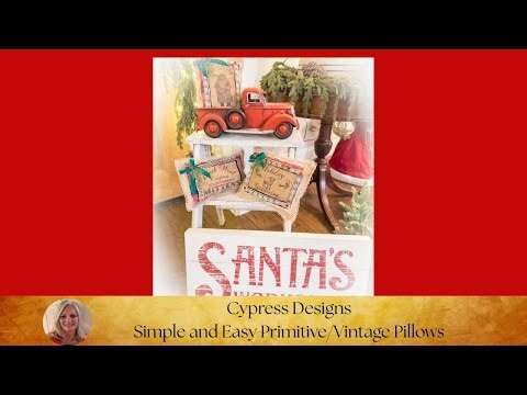 DIY! Cute Primitive Pillows and wall hanger