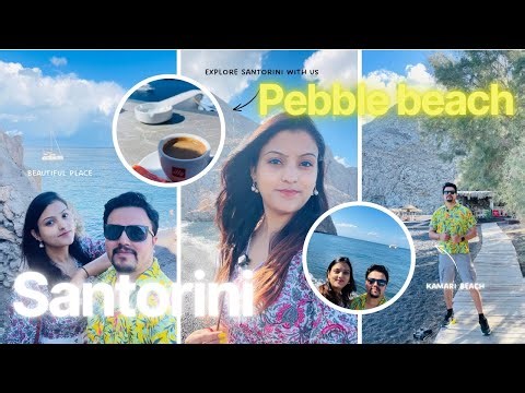 Santorini on a Budget! | How to Get to Kamari Pebble Beach from Fira for 2 Euro