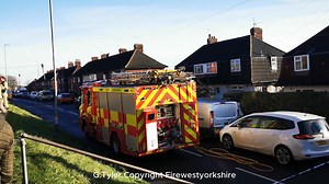 Man on roof of house in Outgang Lane, Bramley this morning refusing to come down 13/12/2025 Fire service on standby after house set alight earlier. | Grahams Fire Page