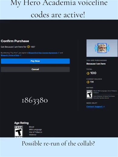 Active voiceline codes from My Hero Academia collab on Overwatch | #ow #overwatch #overwatch2 #myheroacademia #fyp