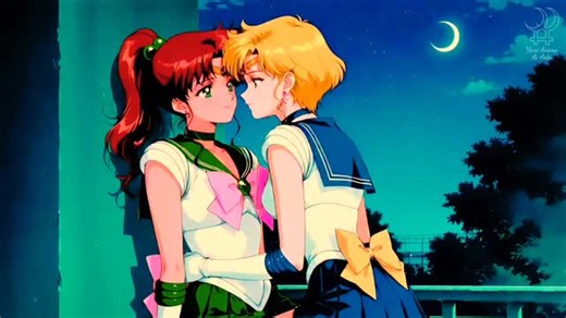874 reactions · 36 shares | Sailor Jupiter & Sailor Uranus yuri kiss  I'm not a fan of this ship, but I made this mainly because of a request. I tried my best to make it look like a 90s animation, even so, I hope you like it! ♥️✨ #sailormoonyuri #animeyuri #yuri #yuriaddict #yuriaiart #yuriaiartwork #yurianime #yurianimekiss #yuriart #yuricouple #yurifan #yurigirls #yurikiss #yurikissing #yurilove #yurilover #yurilovers #yuriworld | Yuri Anime AI Arts | Facebook