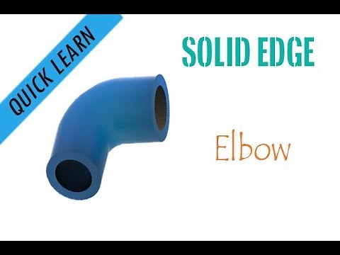Solid edge tutorial - Elbow (Pipe fitting) solid edge.