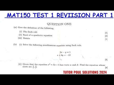 MATH TEST 1 REVISIONS