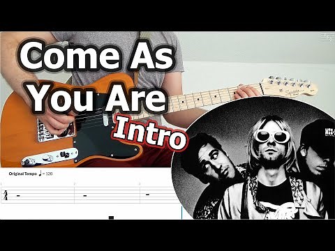 Nirvana - Come As You Are Intro Guitar Riff (with Tabs)